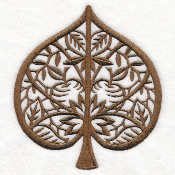 Folk Cut Cottonwood Leaf - Image 2