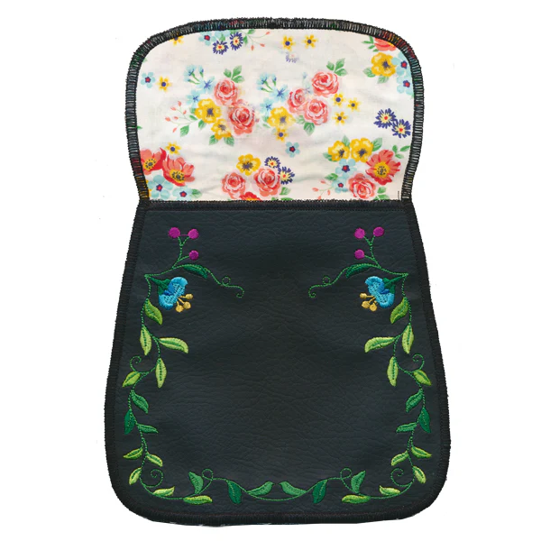 Folk Flowers Leather Purse (In-the-Hoop) - Image 2