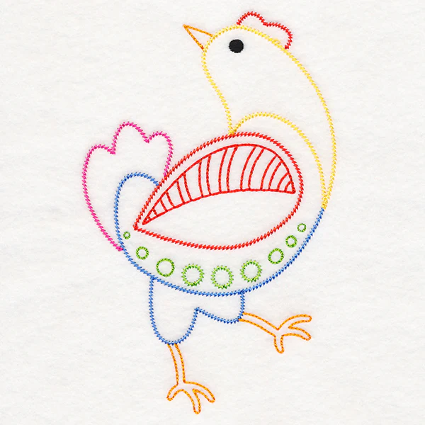 Folksy Chicken 5 (Vintage)