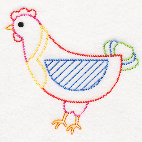Folksy Chicken 6 (Vintage) - Image 3