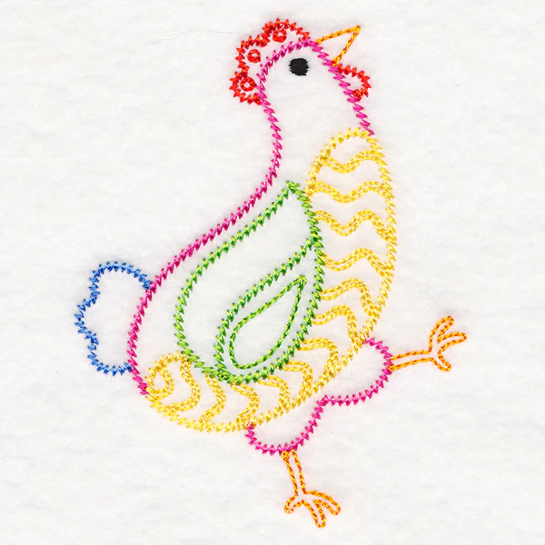 Folksy Chicken 7 (Vintage) - Image 2