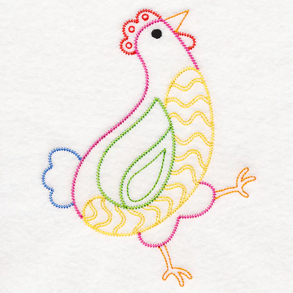 Folksy Chicken 7 (Vintage) - Image 3