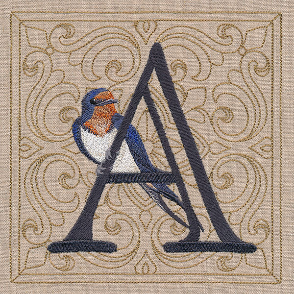 For the Love of Birds Square - Letter A and Eastern Bluebird - Image 5