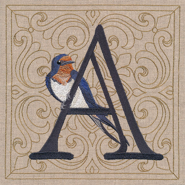 For the Love of Birds Square - Letter A and Eastern Bluebird - Image 9