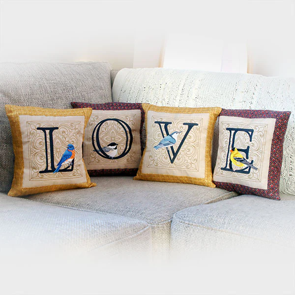 For the Love of Birds Square - Letter L & Bluebird - Image 8
