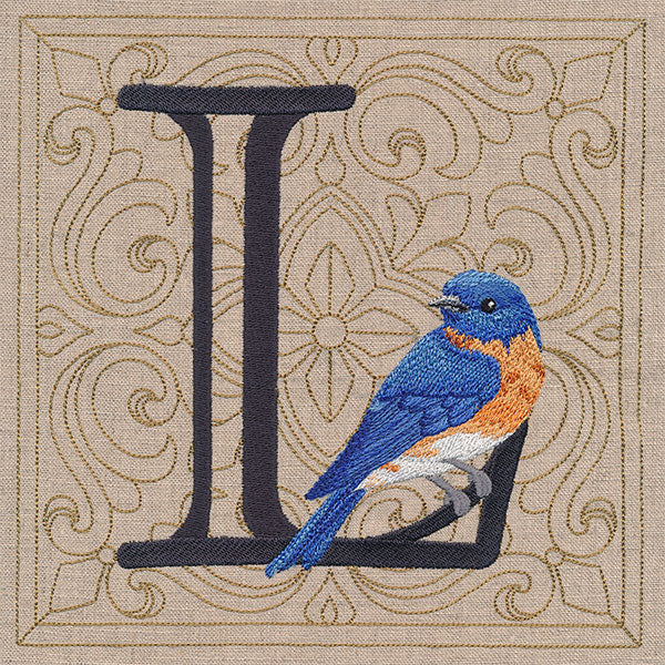 For the Love of Birds Square - Letter L & Bluebird - Image 9