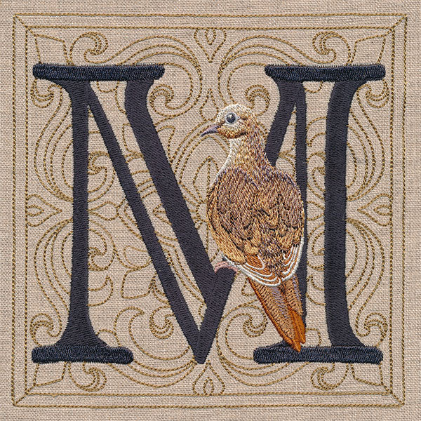 For the Love of Birds Square - Letter M and Mourning Dove - Image 5