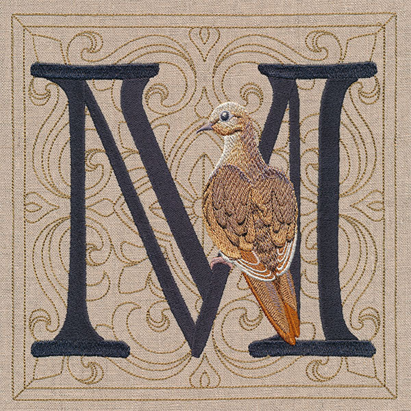 For the Love of Birds Square - Letter M and Mourning Dove - Image 9