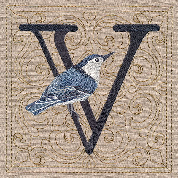 For the Love of Birds Square - Letter V & Nuthatch - Image 9