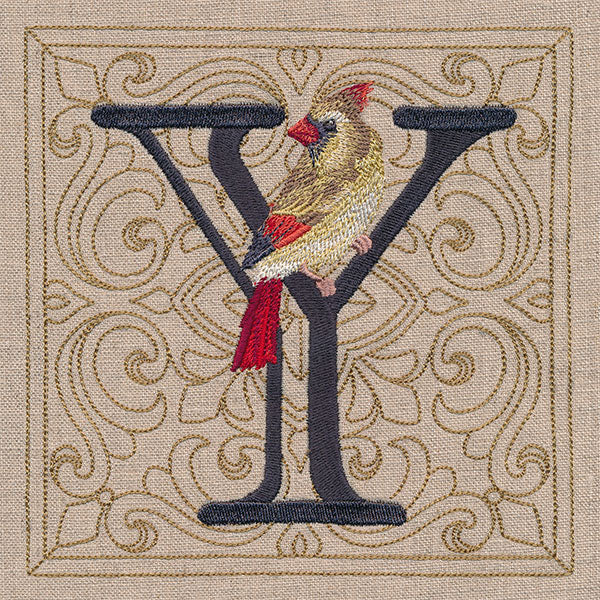 For the Love of Birds Square - Letter Y and Female Cardinal - Image 5
