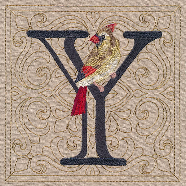 For the Love of Birds Square - Letter Y and Female Cardinal - Image 9