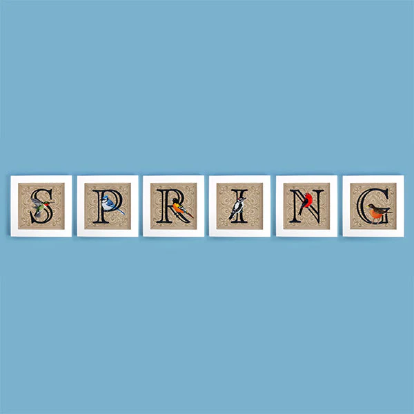 For the Love of Spring Birds Square - Letter I and Downy Woodpecker - Image 14