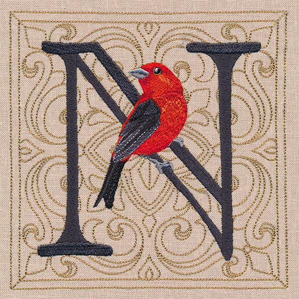 For the Love of Spring Birds Square - Letter N and Scarlet Tanager - Image 7