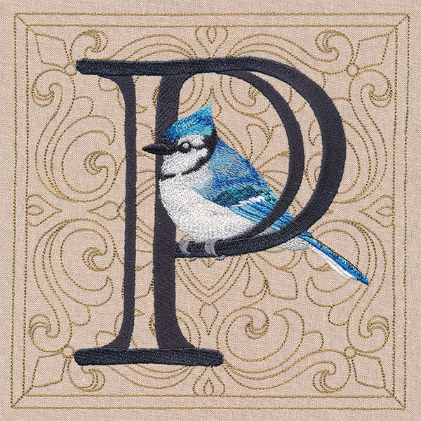 For the Love of Spring Birds Square - Letter P and Bluejay - Image 13