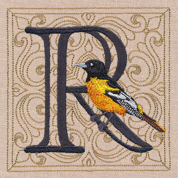 For the Love of Spring Birds Square - Letter R and Oriole - Image 10