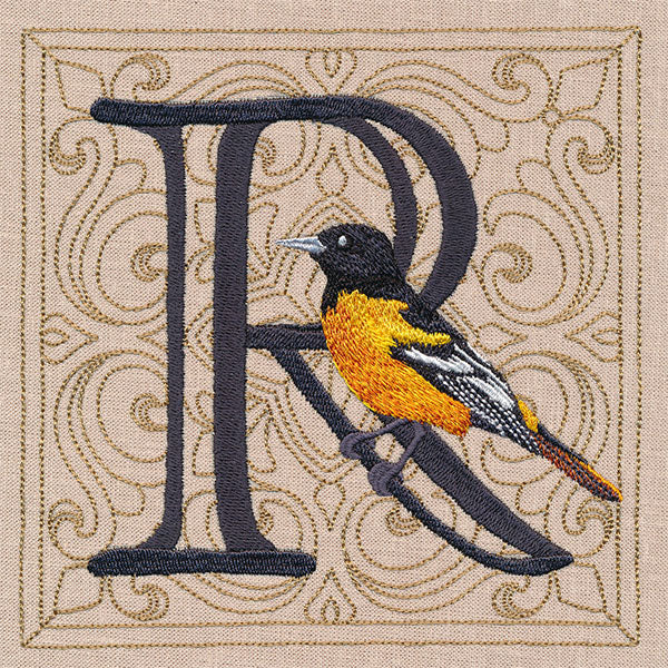 For the Love of Spring Birds Square - Letter R and Oriole - Image 7