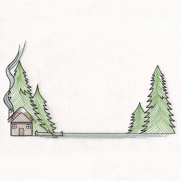 Forest Cabin Quilt Label - Image 2