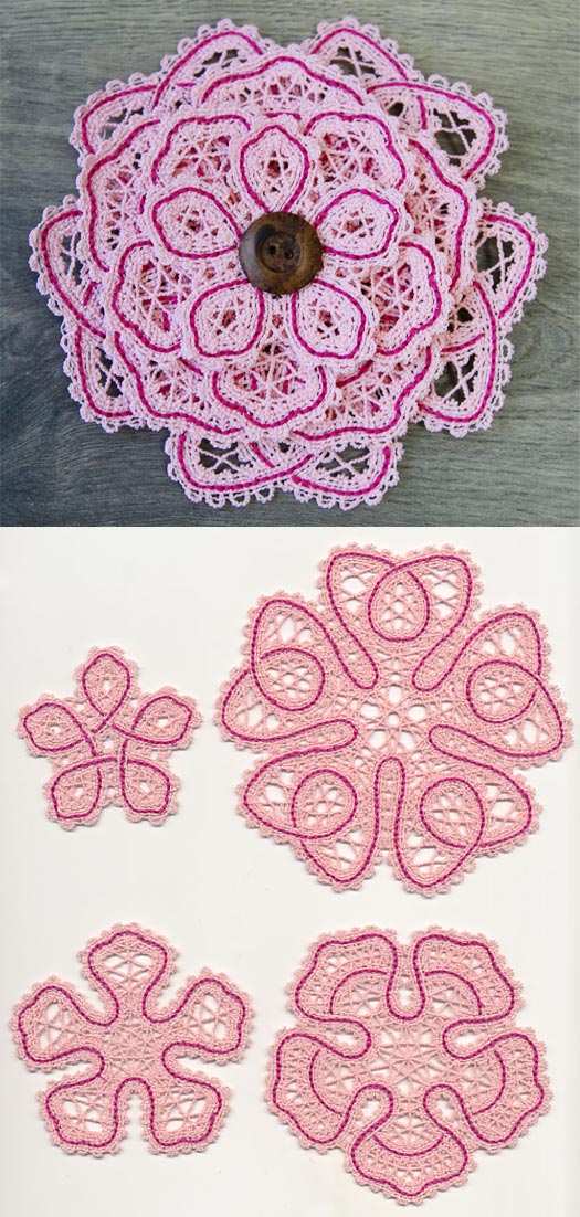 Forever Flower (Layered Battenburg Lace) - Image 4