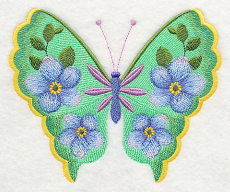 Forget-Me-Not Butterfly in Watercolor - Image 2
