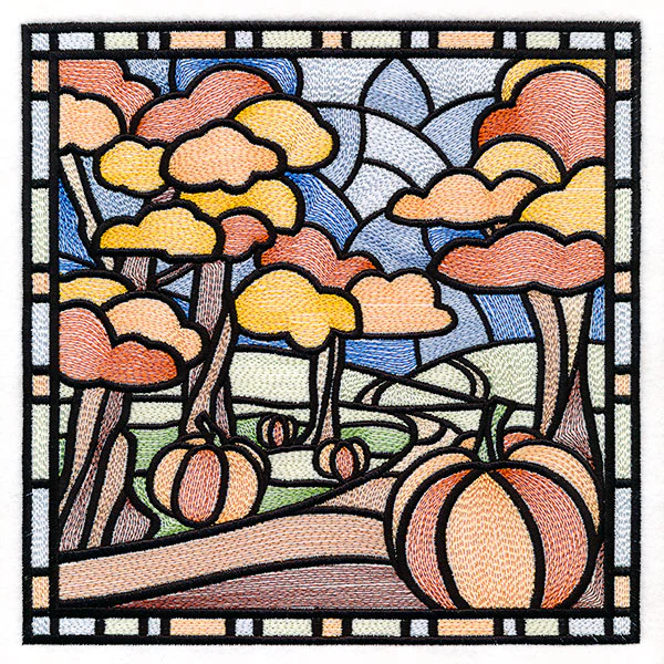 Four Seasons Stained Glass Square - Fall - Image 6