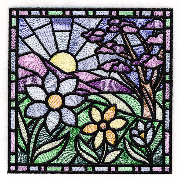 Four Seasons Stained Glass Square - Spring - Image 7