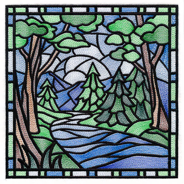 Four Seasons Stained Glass Square - Summer - Image 10