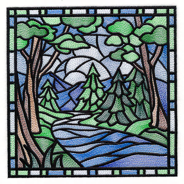 Four Seasons Stained Glass Square - Summer - Image 3