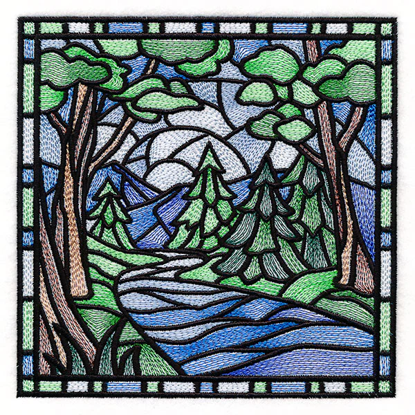 Four Seasons Stained Glass Square - Summer - Image 5
