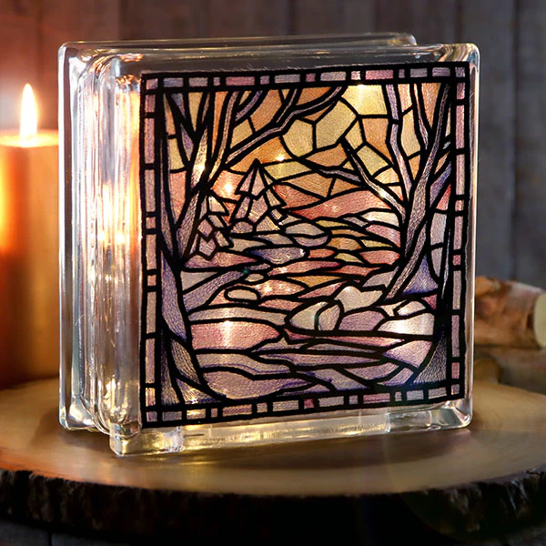 Four Seasons Stained Glass Square - Winter - Image 9