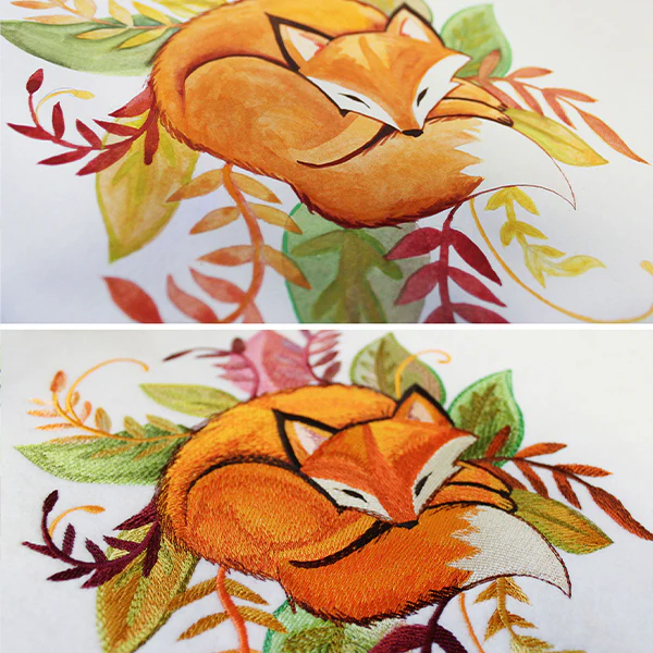 Fox and Leaves in Watercolor - Image 7