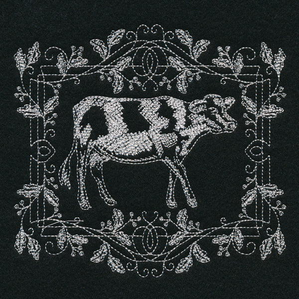 Framed Chalkboard Cow - Image 3