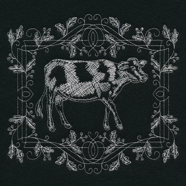 Framed Chalkboard Cow - Image 4