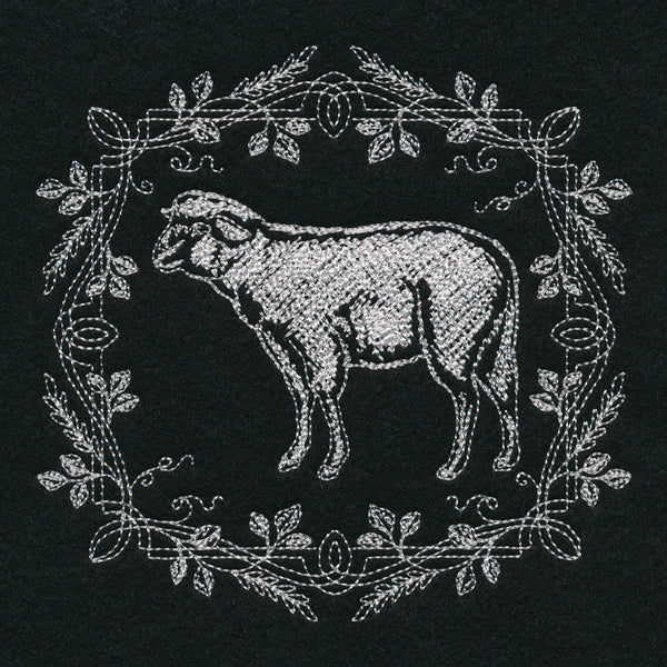 Framed Chalkboard Lamb - Image 3