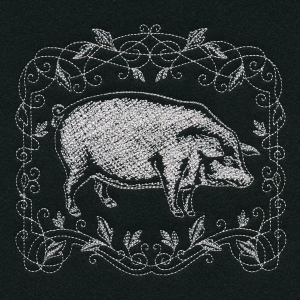 Framed Chalkboard Pig - Image 3