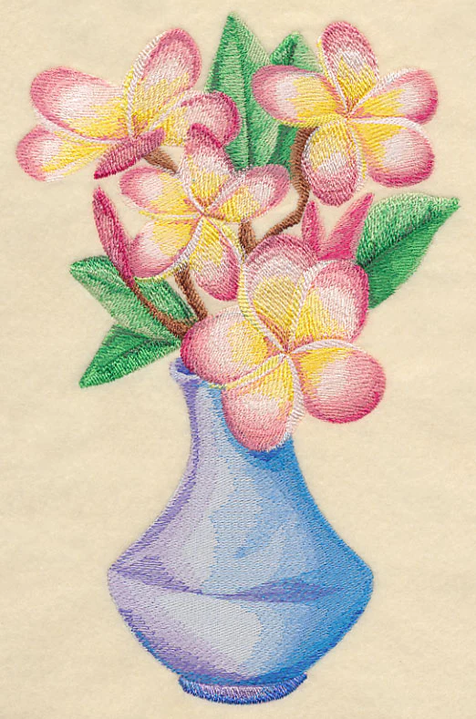 Frangipani Bouquet in Watercolor - Image 2