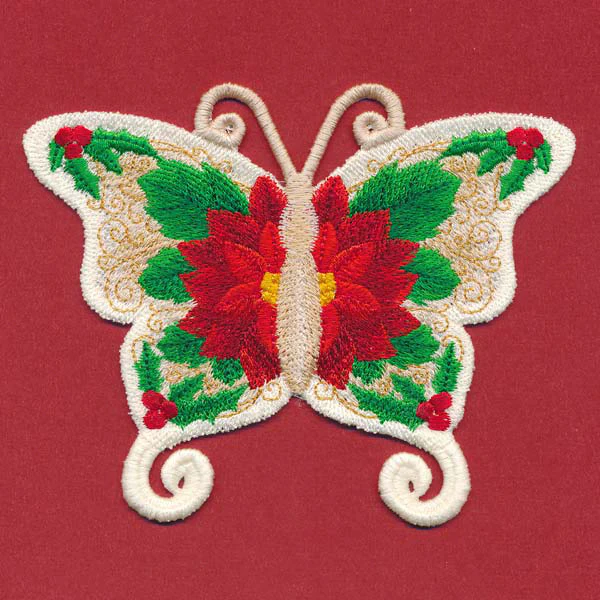 Free-Flying Christmas Butterfly (In-the-Hoop) - Image 2