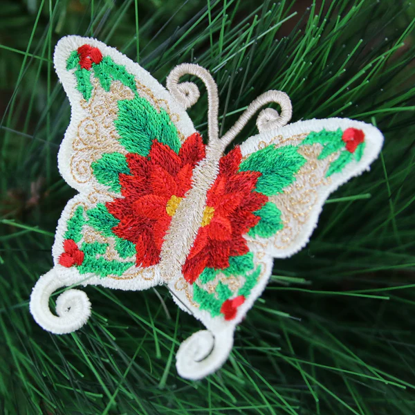 Free-Flying Christmas Butterfly (In-the-Hoop) - Image 3