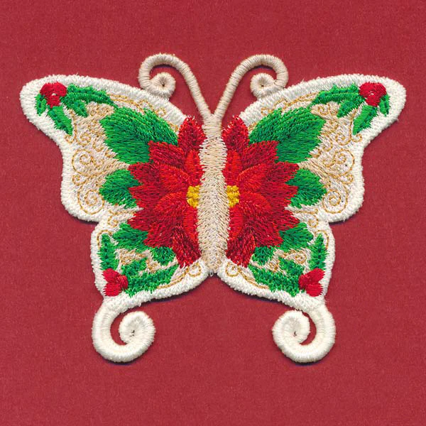Free-Flying Christmas Butterfly (In-the-Hoop) - Image 4