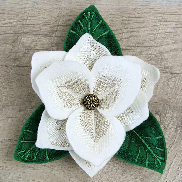 Freestanding Fabric Magnolia (In-the-Hoop) - Image 3