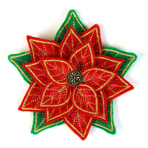 Freestanding Fabric Poinsettia (In-the-Hoop) - Image 8
