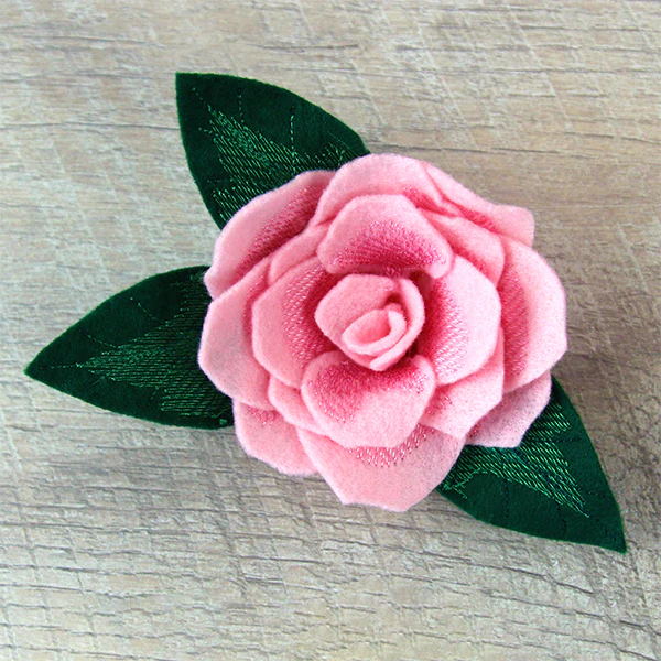 Freestanding Fabric Rose (In-the-Hoop) - Image 3