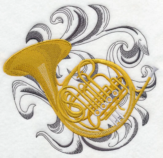 French Horn with Baroque Background - Image 5