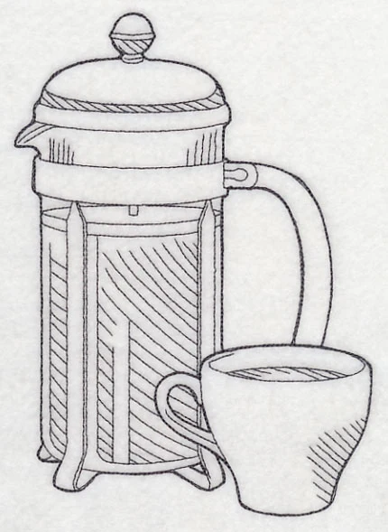 French Press Pot Etching - Image 2