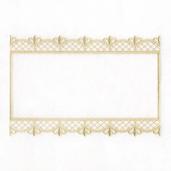 Fresh and Timeless Gilded Filigree Quilt Label