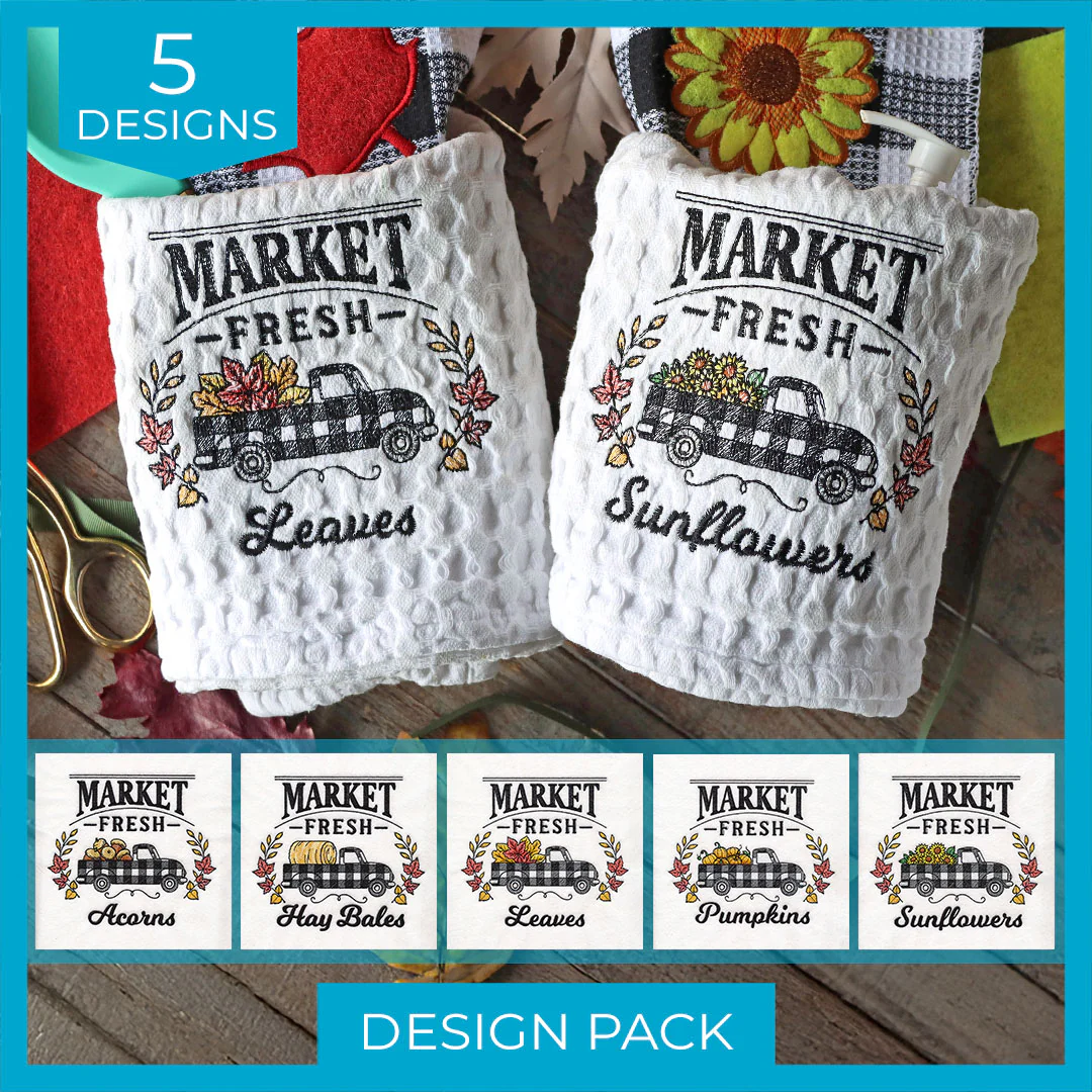 Fresh Market Autumn Retro Truck Design Pack - Image 5