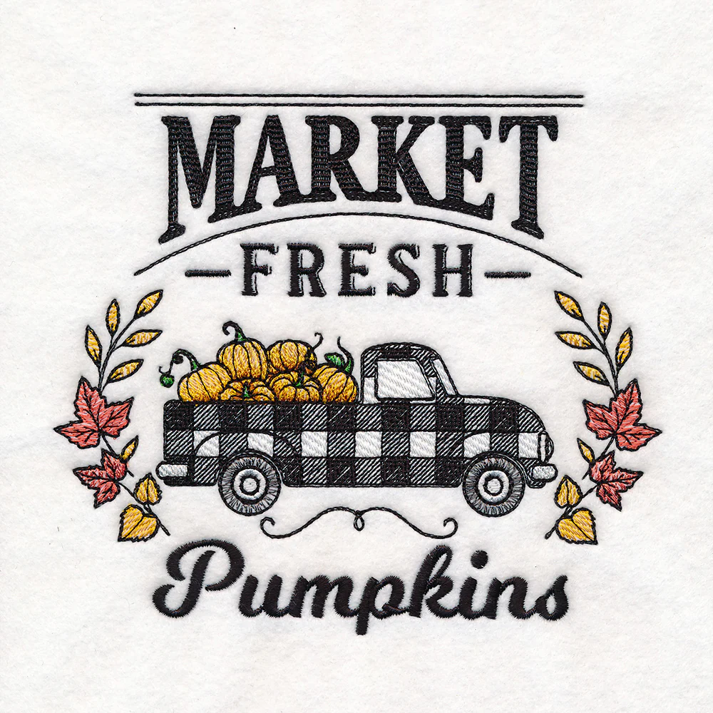 Fresh Market Autumn Retro Truck - Pumpkins - Image 2