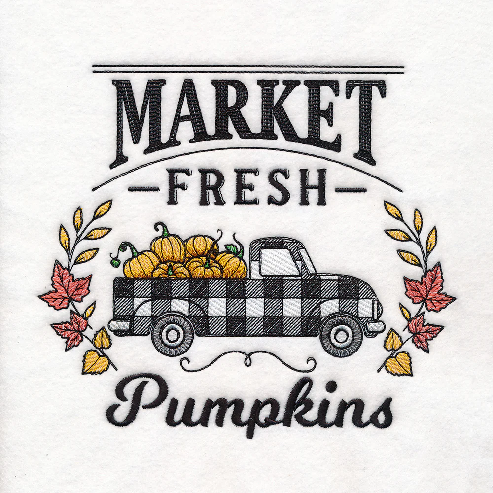 Fresh Market Autumn Retro Truck - Pumpkins - Image 4