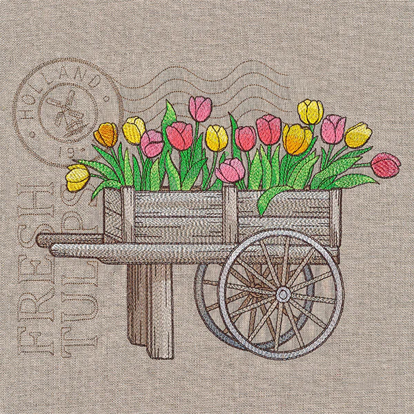 Fresh Tulip Cart Medley - Image 4
