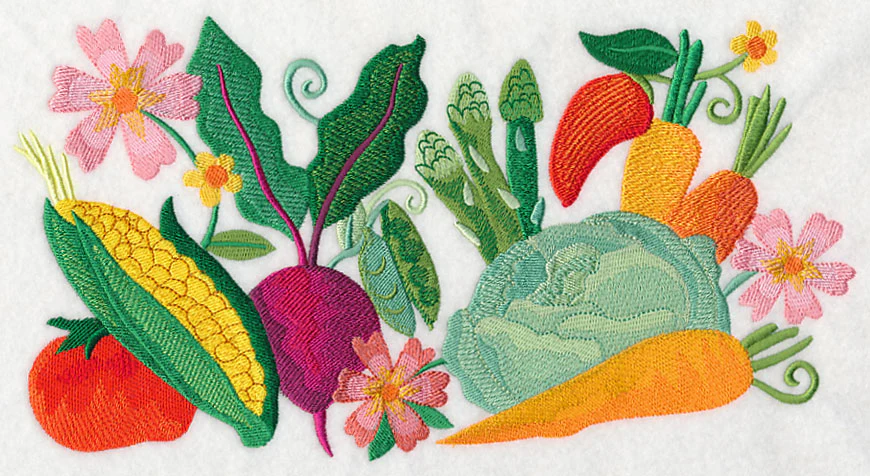 Fresh Vegetables in Watercolor Rectangle - Image 5