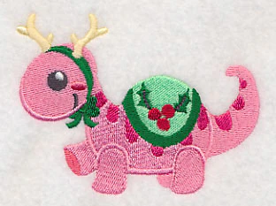 Friendly Christmas Dinosaur Girl - Image 2